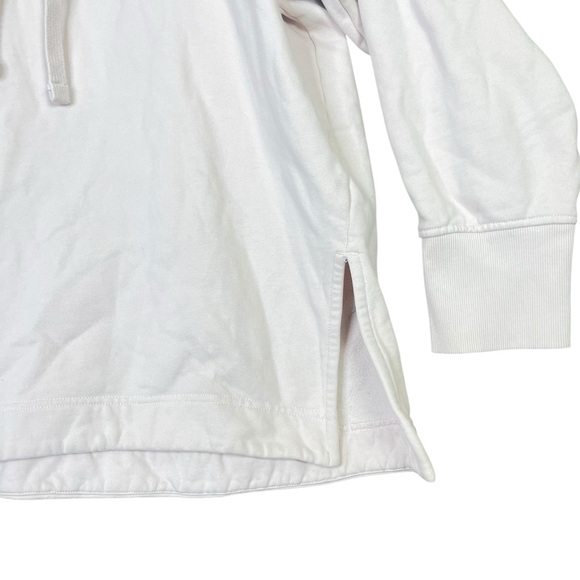 COS Sweatshirt Hoodie Women Large Long Sleeve Raglan Drawstring Side Slit Pink - Picture 7 of 11